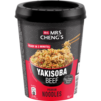 Nudlar i kopp Yakisoba Beef 93g Mrs Chengs.