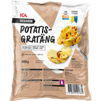 Potatisgratäng vegansk 800g ICA.