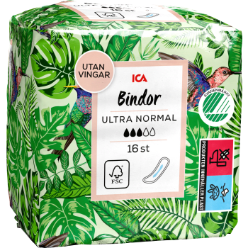 Binda Ultra Normal utan vingar 16-p ICA.