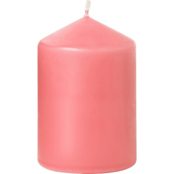 Blockljus rosa H10cm.
