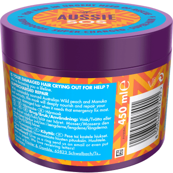 Inpackning SOS Supercharged Repair 450 ml Aussie.