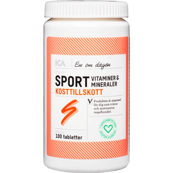 Multivitamin Sport Kosttillskott 100-p ICA Hjärtat.
