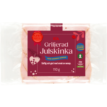 Julskinka Griljerad i Skivor Glutenfri 110g ICA.