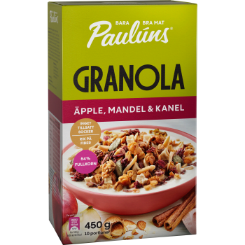 Granola Kanel mandel & äpple 450g Paulúns.