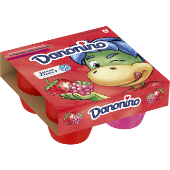 Fruktkvarg XXL Jordgubb Hallon 4-p 380g Danonino.