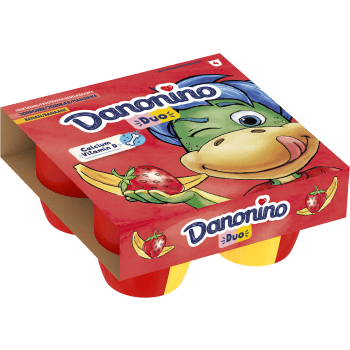 Fruktkvarg Jordgubb Banan 4-p 380g Danonino.