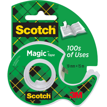 Tejp med hållare Osynlig Scotch Magic.