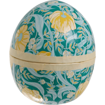 Påskägg stående 14cm William Morris grön/gul Festive.