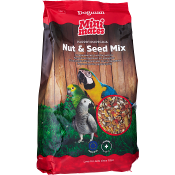 Fågelmat Nöt och frömix Papegoja 750g Dogman.