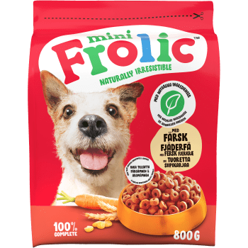 Hundmat Kyckling med färsk fjäderfä 800g Frolic.
