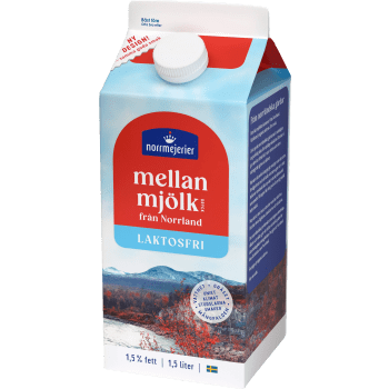 Mellanmjölkdryck 1,5% Laktosfri 1,5l Norrmejerier.