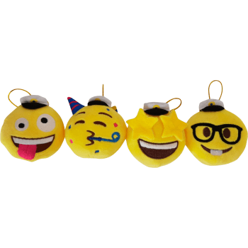 Studentemojis 4 sort D8cm Festive.