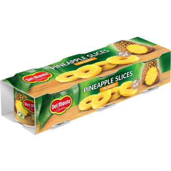 Ananasskivor i juice 3-p 660g Del Monte.