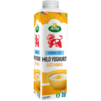 Mild Yoghurt Mango 1,5% lättsockrad 1000g Arla Ko®.