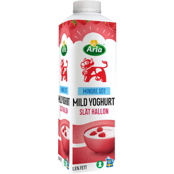 Mild Yoghurt Hallon 1,5% lättsockrad 1000g Arla Ko®.