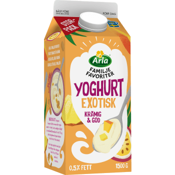 Fruktyoghurt Exotisk Familjefavoriter 0,5% 1500g Arla®.