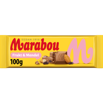 Chokladkaka Frukt & Mandel 100g Marabou.