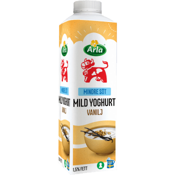 Vaniljyoghurt Mild 1,5% Lättsockrad 1000g Arla Ko®.