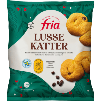 Lussekatter Glutenfria Frysta 250g Fria.