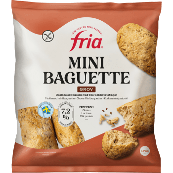 Minibaguett grov Glutenfri Mjölkfri Fryst 280g Fria.