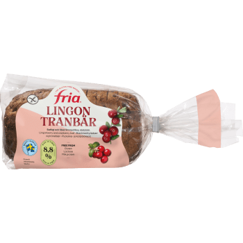Lingon & Tranbärbröd Glutenfri Fryst 500g Fria.