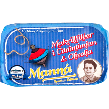 Makrillfiléer Citrontimjan 120g Manná.