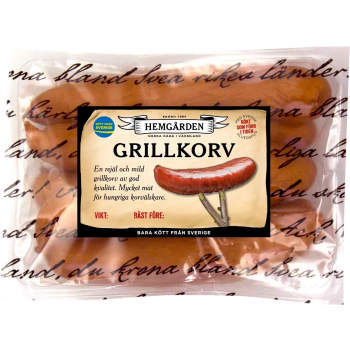 Grillkorv 500g Hemgården.