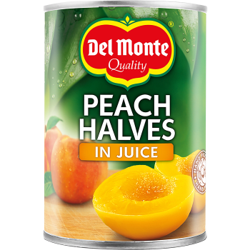 Persikohalvor i juice 415g Del Monte.