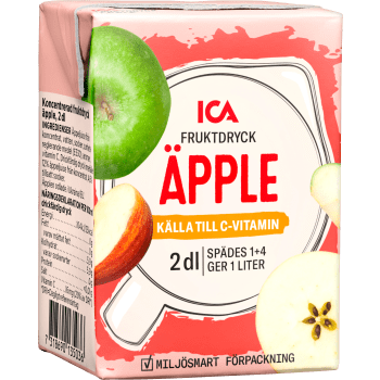Måltidsdryck Äpple 2dl ICA.