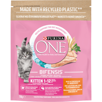 Torrfoder kattunge 1-12 mån Kyckling 750g Purina ONE.