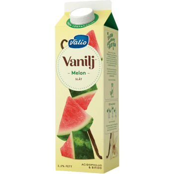 Yoghurt Vanilj Melon 2,1% 1000g Valio.