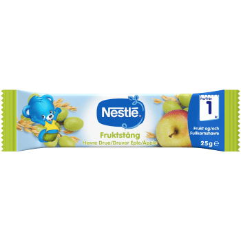 Fruktstång havre, druvor & äpple 1år 25g Nestle.