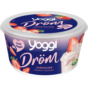 Yoghurt Dröm Jordgubb 6,6% 450g Yoggi®.