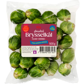 Brysselkål jul 500 g Klass 1 ICA.