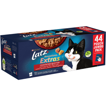 Kattmat Sensations Extras Countrys Selection i gelé 44-p 3,74kg Latz.