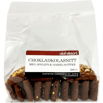 Chokladkolasnitt Med Apelsin & Hasselnöt 200g Olof Viktors i Glemminge.