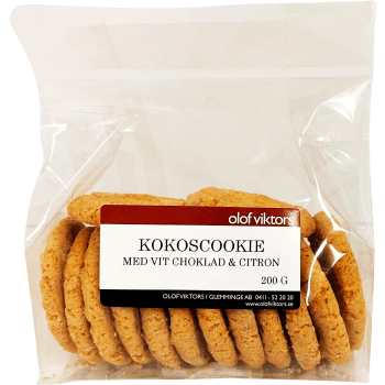 Kokoscookie Med Vit Choklad & Citron 200g Olof Viktors i Glemminge.