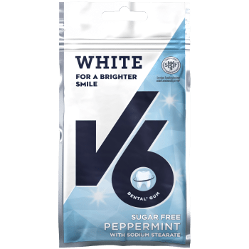 Tuggummi Sockerfri White Peppermint 30.8g V6.