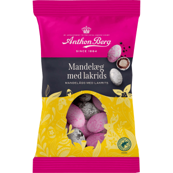 Påsk Dragé Mandelägg med lakrits 275g Anthon Berg.