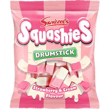 Godispåse Squashies Drumstick Jordgubb 140g Swizzels.