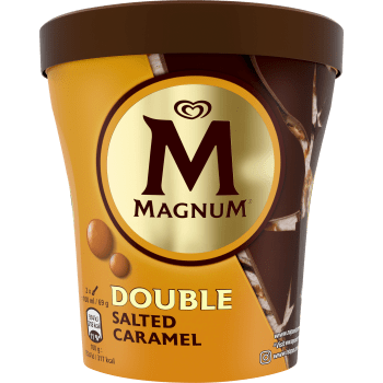 Glass Double salted caramel 440ml Magnum.