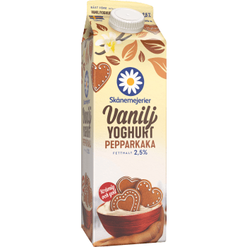Vaniljyoghurt Pepparkaka 2,5% 1000g Skånemejerier.