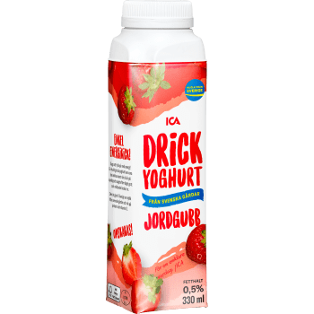 Drickyoghurt Jordgubb 0,5% 330ml ICA.