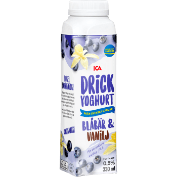 Drickyoghurt Blåbär Vanilj 330ml ICA.