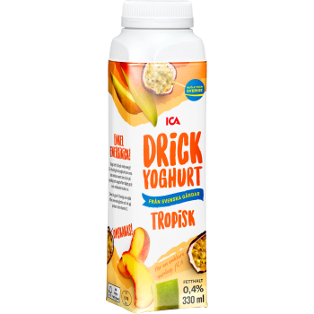 Drickyoghurt Tropisk 33cl ICA.