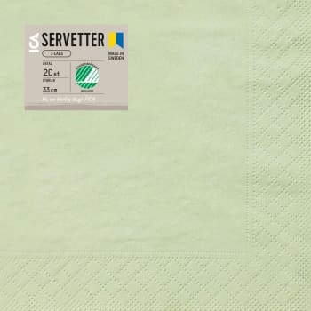 Servett Lingrön 33cm 20-p ICA.