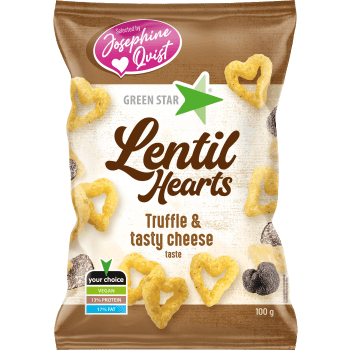 Lentil Hearts Tryffel/Parmesan.