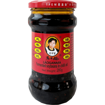 Sojabönor fermenterade i chiliolja 280g Laoganma.