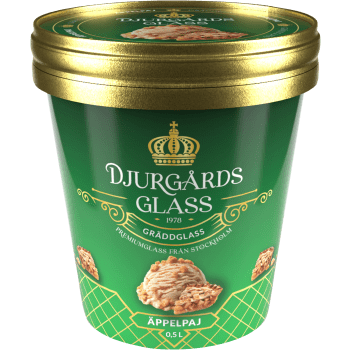 Gräddglass Äppelpaj 500ml Djurgårds Glace.