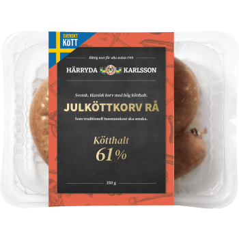 Julköttkorv Rå 61% Kötthalt 350g Härryda Karlsson.